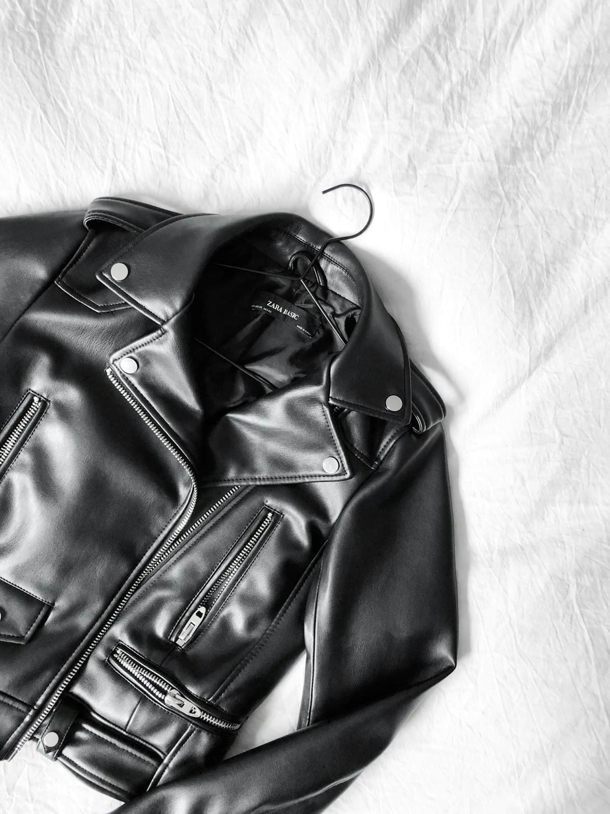 A restored leather jacket, ready to be worn again
